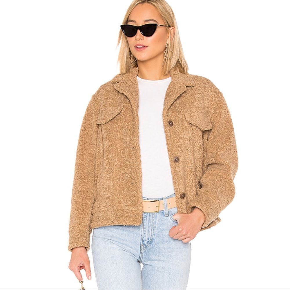 Vince x Revolve Faux Sherpa Teddy Jacket